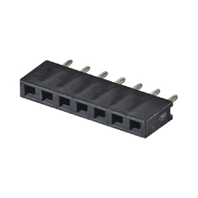 رابط الرأس الأنثى 1 * 40 PA6T سوداء الزاوية اليمنى رابط 2.54mm الطول H8.5mm