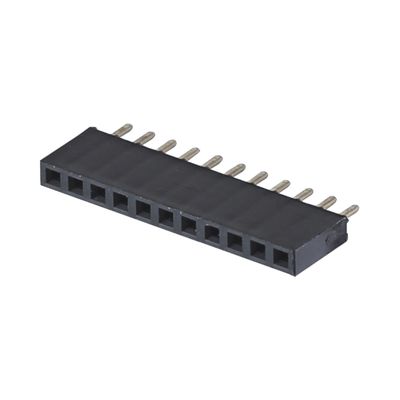 رابط الرأس الأنثى 1 * 40 PA6T سوداء الزاوية اليمنى رابط 2.54mm الطول H8.5mm