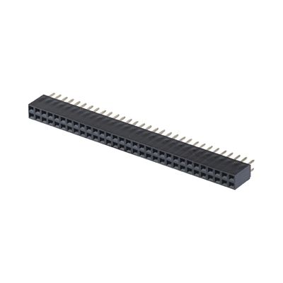 رابط الرأس الأنثى 1 * 40 PA6T سوداء الزاوية اليمنى رابط 2.54mm الطول H8.5mm