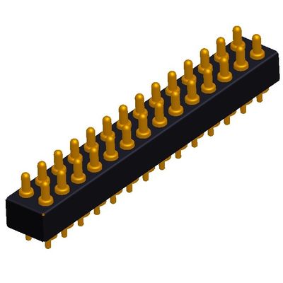 2.54ملم H2.5 2x7Pin Pogo Pin Connector النحاس الربيع المحمل الالكتروني