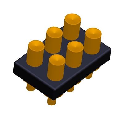 2.54ملم H2.5 2x7Pin Pogo Pin Connector النحاس الربيع المحمل الالكتروني