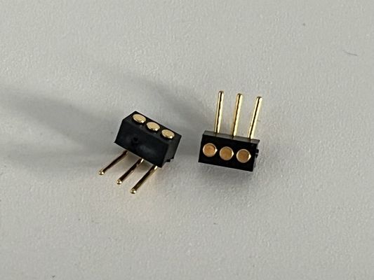 1.27 ملم 3pin الزاوية اليمنى دب نوع النحاس ربيع محمل مغناطيسي بوجو دب وصلة