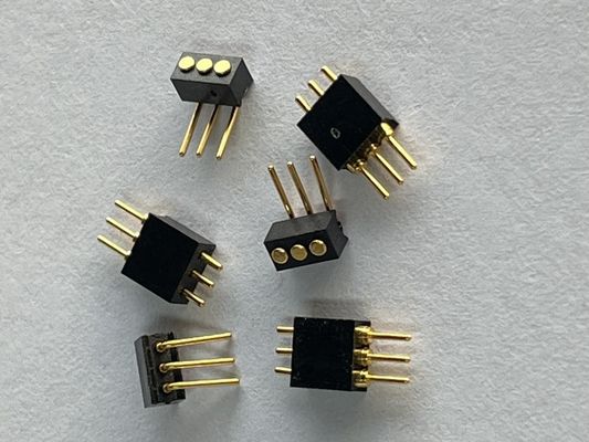 1.27 ملم 3pin الزاوية اليمنى دب نوع النحاس ربيع محمل مغناطيسي بوجو دب وصلة