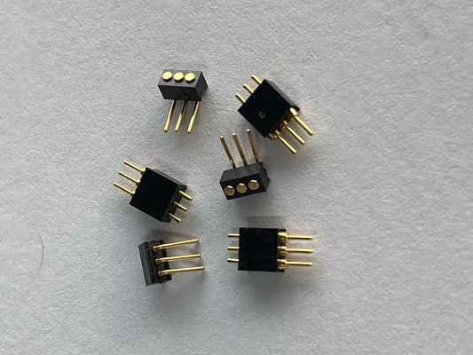 1.27 ملم 3pin الزاوية اليمنى دب نوع النحاس ربيع محمل مغناطيسي بوجو دب وصلة