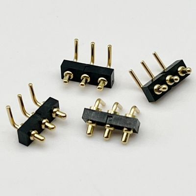 مرفق Pogo Pin مخصص 2.54mm Dip Type 3pin H1.5mm لمرفق العقدة الربيعية