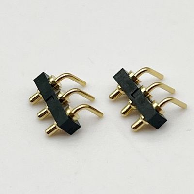 مرفق Pogo Pin مخصص 2.54mm Dip Type 3pin H1.5mm لمرفق العقدة الربيعية