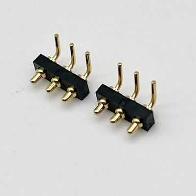 مرفق Pogo Pin مخصص 2.54mm Dip Type 3pin H1.5mm لمرفق العقدة الربيعية
