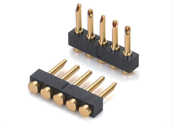 2.54mm Pitch Pogo Pin Connector نوع اللحام Pogo Pin الإناث 1x05P