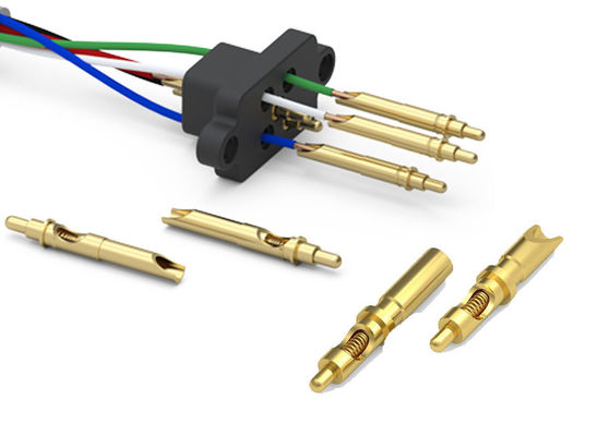 المصفوفات الذهبية المملوءة بالربيع محملة بـ Pogo Pin Wire Bonding Terminal Connectors