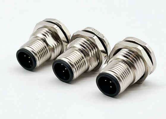 سلسلة M12 الدائرية المرفق الذكور مغلقة 5pin المسمار الخلفي لوحة تركيب M16 * 1.5 PG9