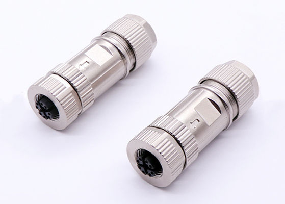 محول M12 X Code Connector Ethernet 8 Pin Male Female Plug Connector مجمع المسمار