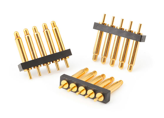 2.54mm 5pin Pogo Pin Connector Dip Type For Spring Pin Connector (موصول بوجو 5مليمتر) نوع الغطس لجهاز الربيع
