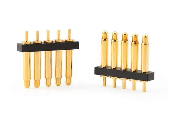 2.54mm 5pin Pogo Pin Connector Dip Type For Spring Pin Connector (موصول بوجو 5مليمتر) نوع الغطس لجهاز الربيع