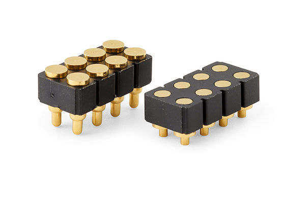 6pin إمرأة بوجو دبوس رابط ومصل الاتصال الربيع لsmd pcb قابلة للتخصيص