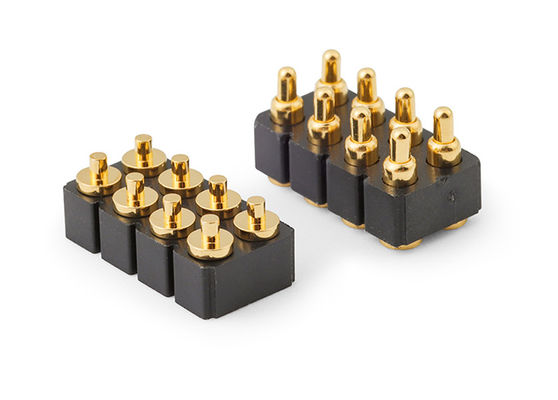6pin إمرأة بوجو دبوس رابط ومصل الاتصال الربيع لsmd pcb قابلة للتخصيص