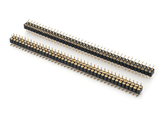 2.0 ملم ذكر رأس الدبوسة المستديرة ربط PCB مزدوج الصف رأس الدبوسة المصنعة