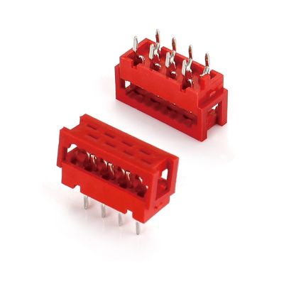 1.27mm Red IDC Socket Micro Match IDC 4/6/8/10/12/16/20/24 دبوس SMT