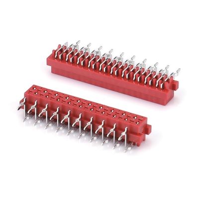 1.27mm Red IDC Socket Micro Match IDC 4/6/8/10/12/16/20/24 دبوس SMT