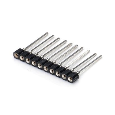 2.54mm صف مزدوج H7.0mm SMT PCB النحاسية المعالجة الدائرية المرأة ربط الرأس PA6T الأسود