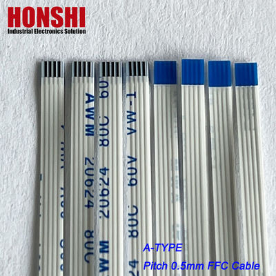 الاتصالات المرنة المسطحة AWM 20624 0.5mm Pitch 4 Pin Flexible Flat Ribbon Cable Assembly