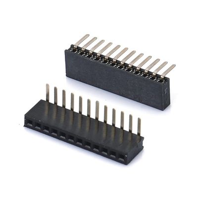 1.0 رأس الإناث غطاء صف مزدوج مستقيم PA6T أسود 2pin-100pin مجلس إلى مجلس الاتصال