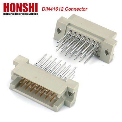 بطاقة PCB الذكور الصحافة الدبوس DIN 41612، 21pin مباشرة 3 صفوف بطاقة PCB الاتصال Eurocard