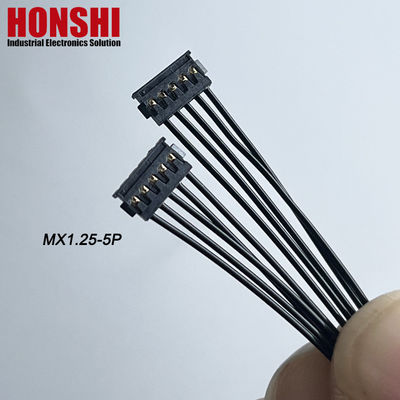 كابل بطارية مزدوج النهاية 5P MX1.2 MOLEX 78172 حزمة السلك الحديدية السوداء