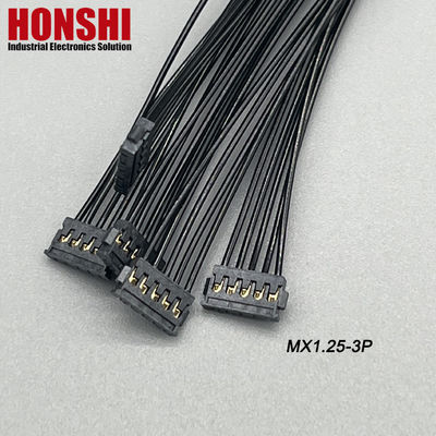 كابل بطارية مزدوج النهاية 5P MX1.2 MOLEX 78172 حزمة السلك الحديدية السوداء