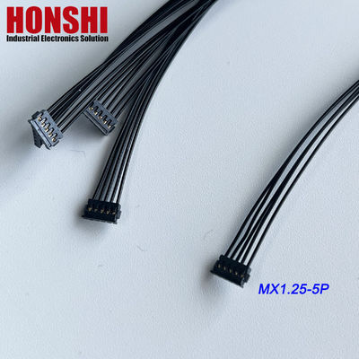 كابل بطارية مزدوج النهاية 5P MX1.2 MOLEX 78172 حزمة السلك الحديدية السوداء