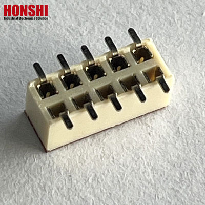 ربط الرأس الأنثوي صفين اللوحة البيضاء 2.54mm H7.1 10p SMT نوع PA6T لوحة PCB