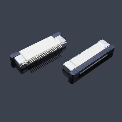 النحاس / الفوسفور النحاس الاتصال الخلفي الارتداد الأمامي SMT ZIF Flip FPC Connector 4-60 Pin FPC / FFC 0.3/0.5/1.0 مم Pitch