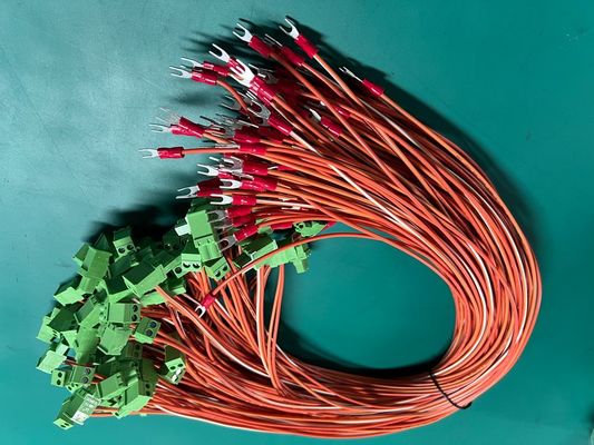 OEM طول الكابلات الماكينة الصناعية 5.08 ملم بلوك المحطة الكابل الأخضر والسلك التجميع 0.5M 1M 100٪ اختبار التفتيش