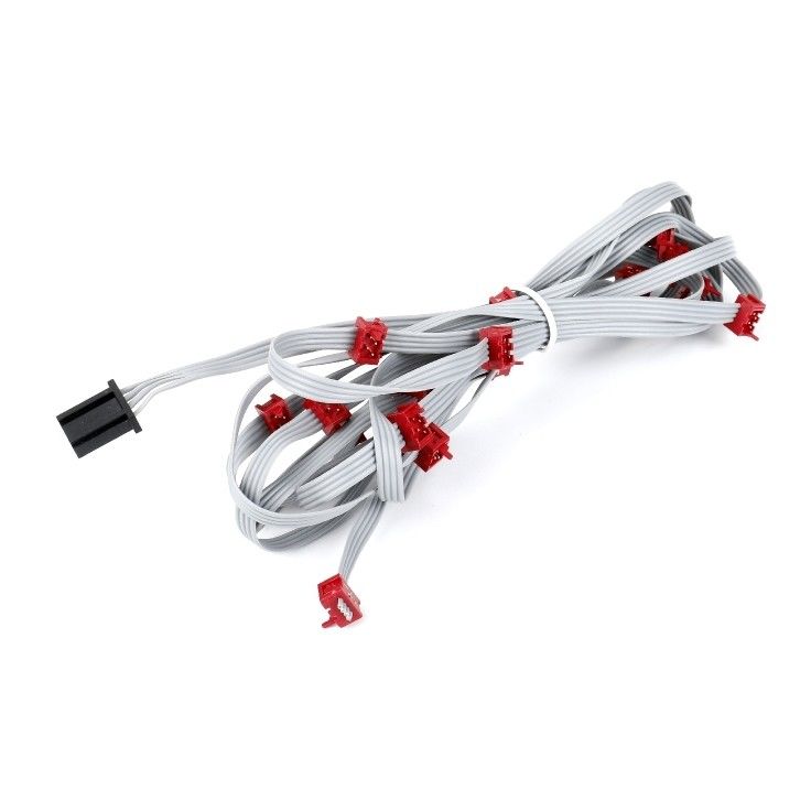 كابل مسطح من البوليستر 28AWG من PVC 1.27mm Micro Connector كابل IDC 8 دبوس