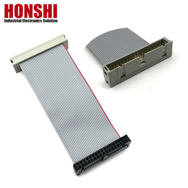 34 دبوس كابل مسطح UL2651 28awg كابل شريط 2.54mm IDC Socket To Box Header