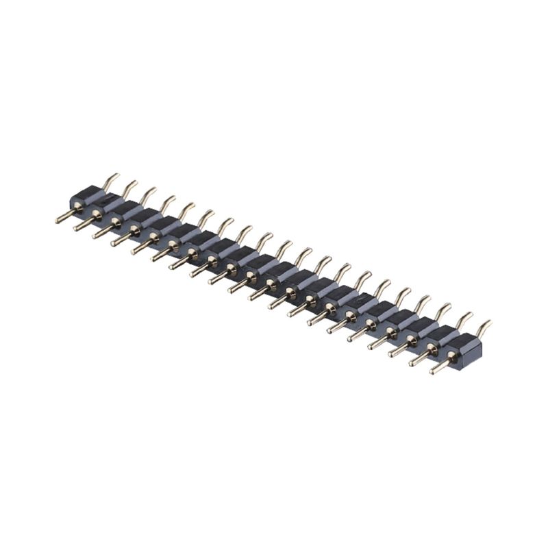 2.54ملم محرك لترتيب رأس الدبوس الزاوية اليمنى SMT SMD PCB Single Row Header Connector