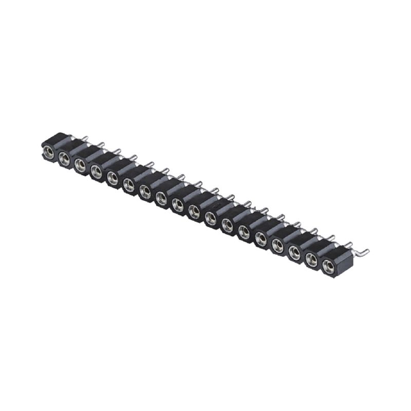 2.54mm مصنعة رأس نسائية الزاوية اليمنى SMT SMD صف واحد 1-40Pin رابط PCB