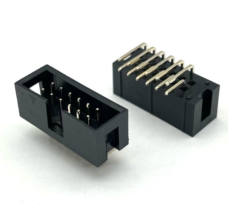 الزاوية اليمنى مربع رأس الاتصال DIP PCB DC3 12 دبوس رؤوس 2.54mm Pitch