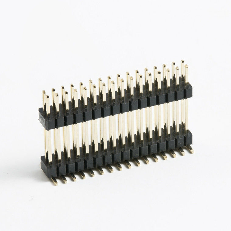 2 - 80 دبوس لوحة إلى لوحة رابط SMT PCB مزدوج البلاستيك ذكر ربط الرأس 2.54mm