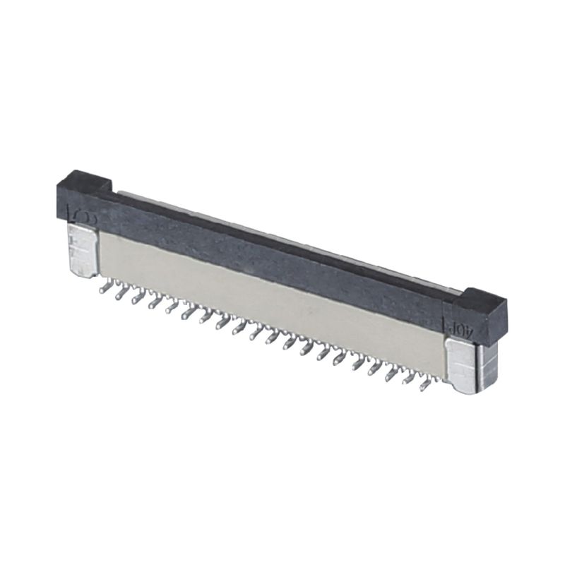 4 - 60 دبوس FPC كابل رابط 0.5 / 1.0mm الطول SMT ZIF DIP نوع أعلى أسفل PA9T البلاستيك