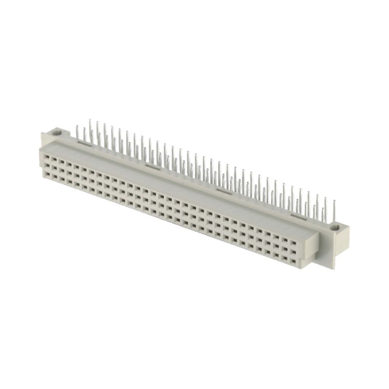 2.54mm DIN 41612 رابط 64 دبوس الزاوية اليمنى الدبوسات الإناث من خلال الثقب 3 صف وصلة
