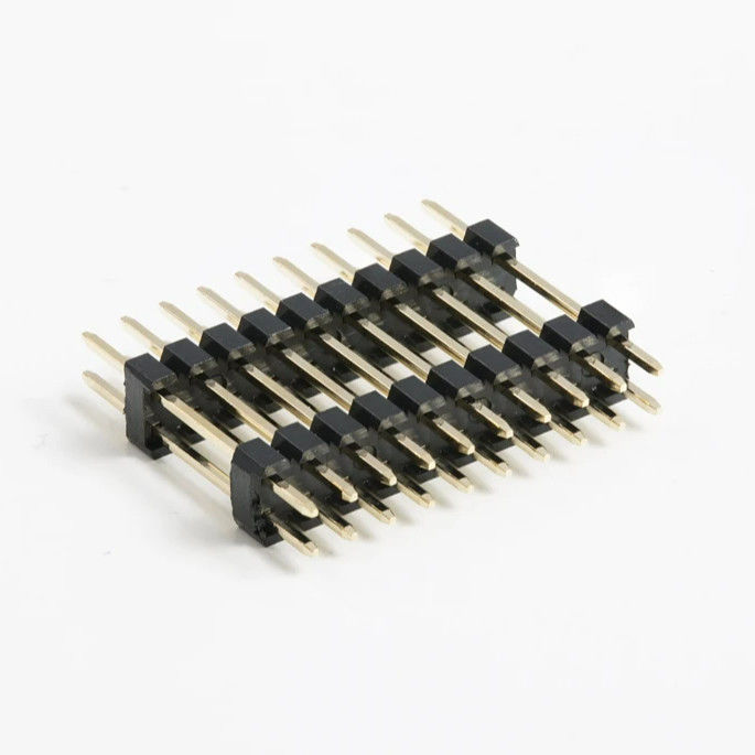 مخصص 2.54mm Pitch Pin Header Connector صف مزدوج 20 Pin 80 Pin دبس مستقيم