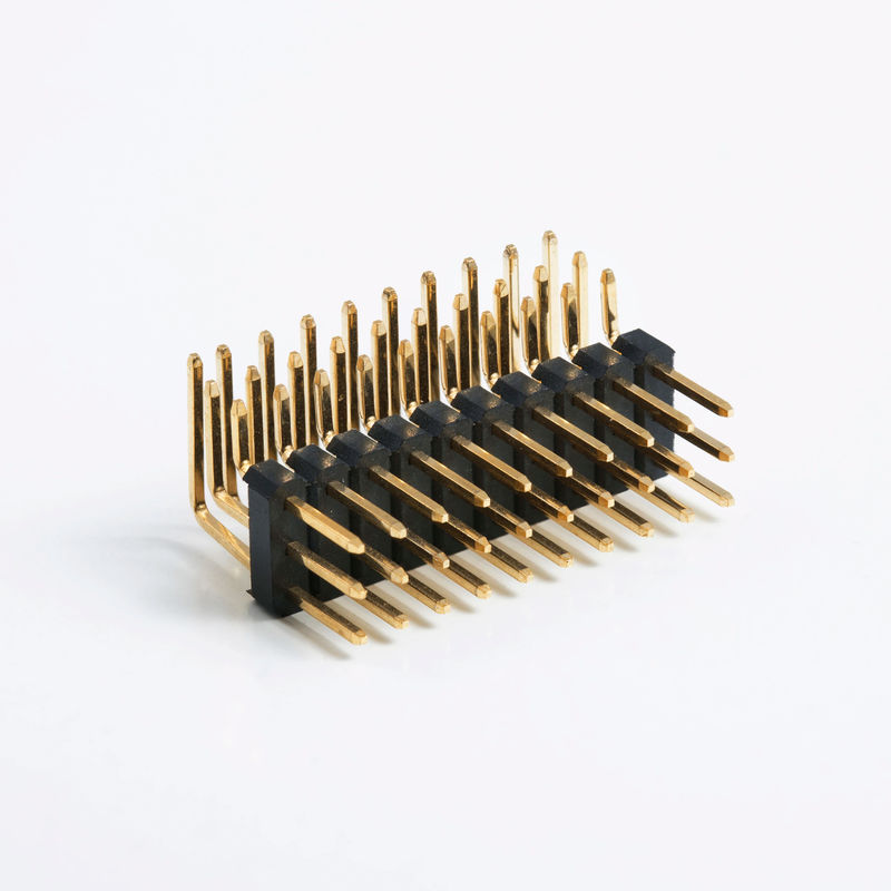 ملصق بالذهب 2.0 ملم اللوحة إلى اللوحة ربط الرأس 3 - 120 دبوس PCB ربط دبوس الذكور