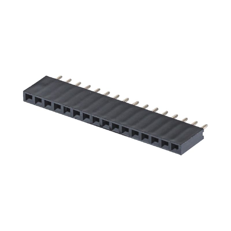 رابط الرأس الأنثى 1 * 40 PA6T سوداء الزاوية اليمنى رابط 2.54mm الطول H8.5mm