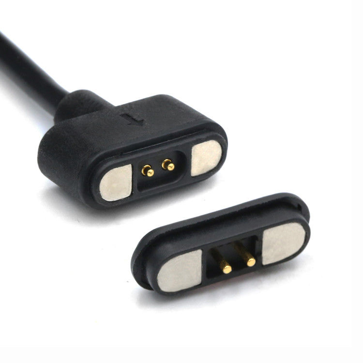 IP67 مضاد للماء PCB إمرأة Pogo Pin Connector كابل مغناطيسي مع طلاء الفلاش الذهبي ومقاومة 50mohm Max للاتصالات