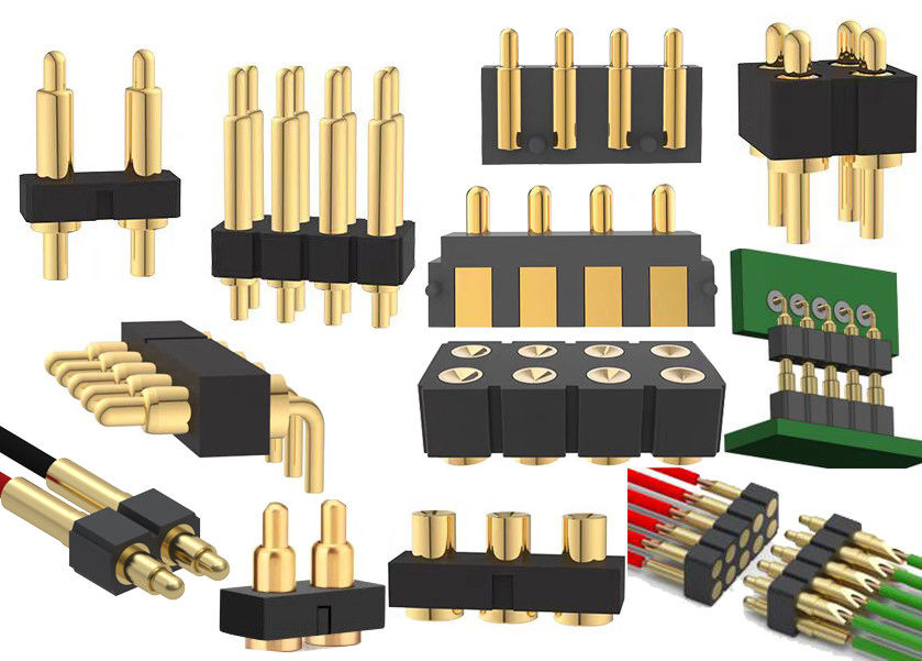 1x3P DIP Pogo Pin Connector ربيع محمل 2 Pin - 40 Pin 2.54mm Pitch