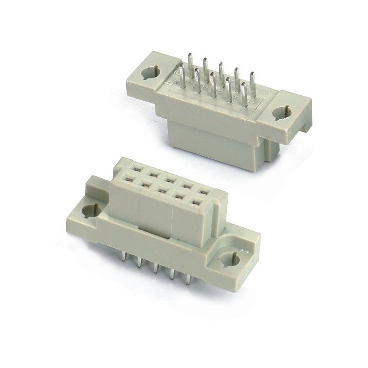 DIN 41612 رابط 2 صف 10 دبوس إمرأة الدبوس مباشرة من خلال الثقب 2x5 الطول 2.54mm DIP