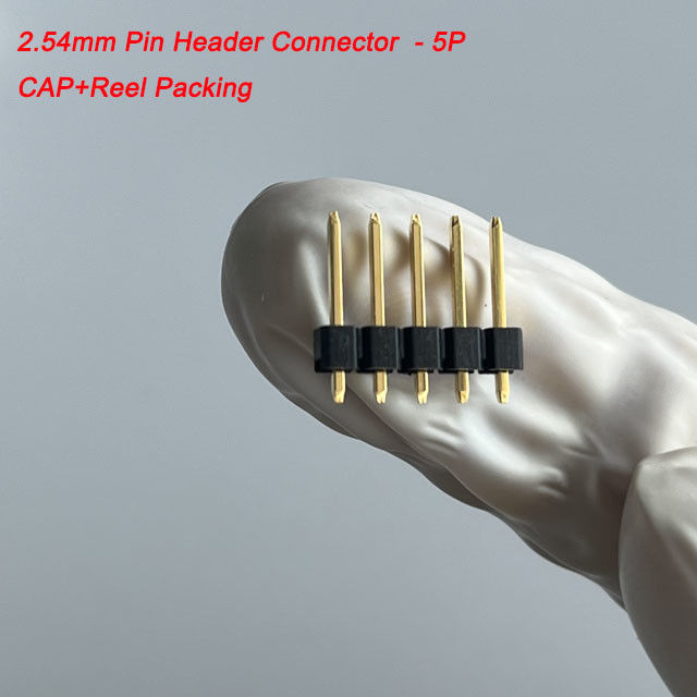 2.54mm Pitch Pin Header Connector 5 Pin مستقيم مع قبعة