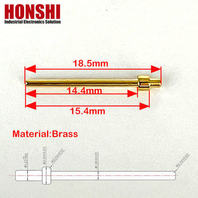 مكونات المكونات المعدنية 2.0x18.5mm المصفوفة بالذهب