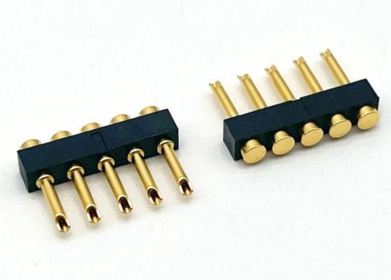 2.54mm Pitch Pogo Pin Connector نوع اللحام Pogo Pin الإناث 1x05P