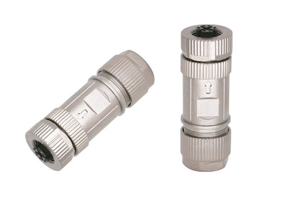 محول M12 X Code Connector Ethernet 8 Pin Male Female Plug Connector مجمع المسمار